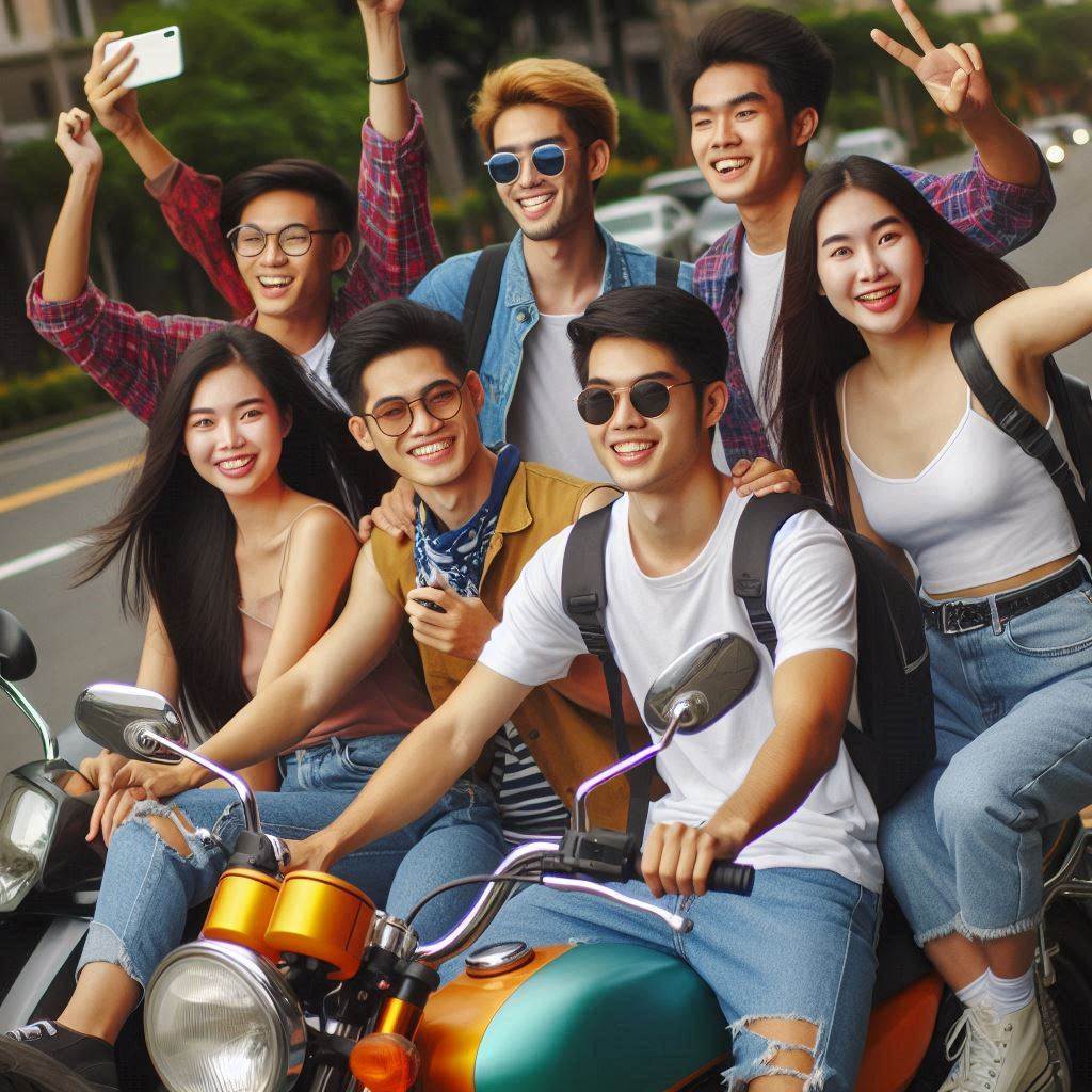Ilustrasi Orang Jepang Jarang Naik Motor