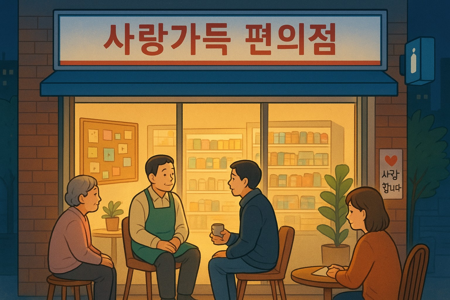 Ilustrasi Minimarket Penuh Kasih Sayang