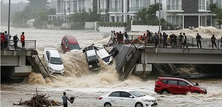 Ilustrasi Bencana Banjir di Padang / Tangkap Layar Youtube HardCornerTV