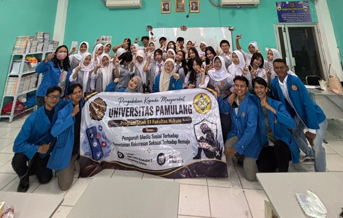 Mahasiswa UNPAM dan Siswa/i SMK Letris Indonesia